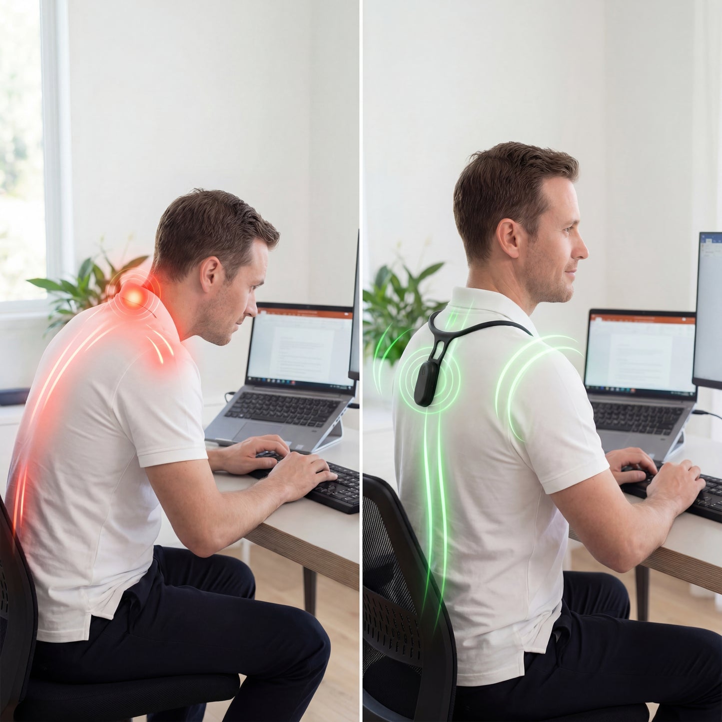 Posture Corrector Pro with Biofeedback